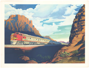 Vintage Poster: Santa Fe Railway - Superchief Passenger Train by: Victor Beals