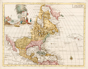 1740 Carta Geografica Dell: America Settentrionale