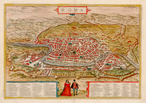 Antique Map: Roma by Bran & Hogenberg, 1574