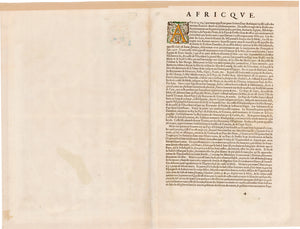 Antique Map of Africa: Africae Tabula Nova by: Abraham Ortelius, 1588 | VERSO