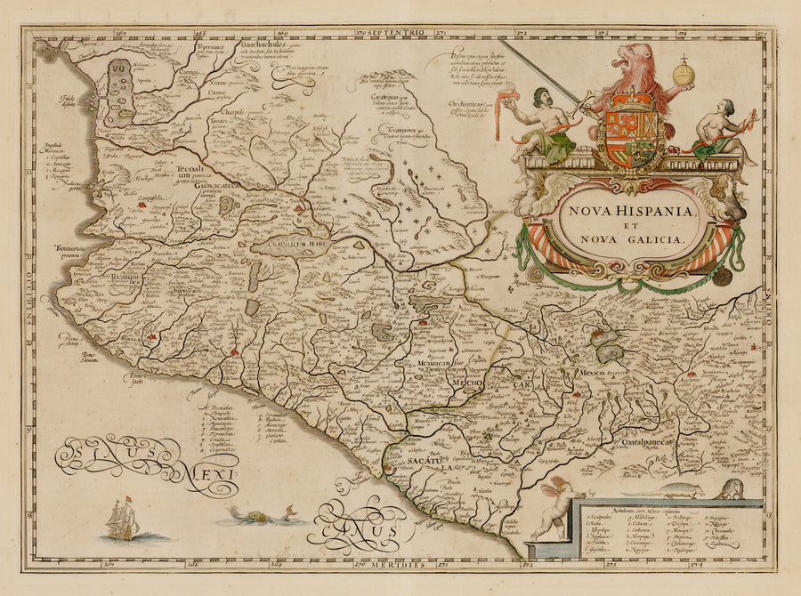 Nova Hispania et Nova Galicia By: Hendrik Hondius / Jan Jansson 1638