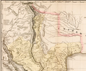 Geographical Statistical and Historical Map Of Mexico Carey & Lea 1822