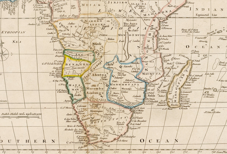 Antique Map: Africa According to the best Authorities by Guthrie, 1784