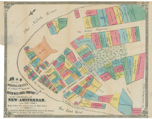 1857 Map of the Official Grants of Village Lots from the Dutch West India Company...
