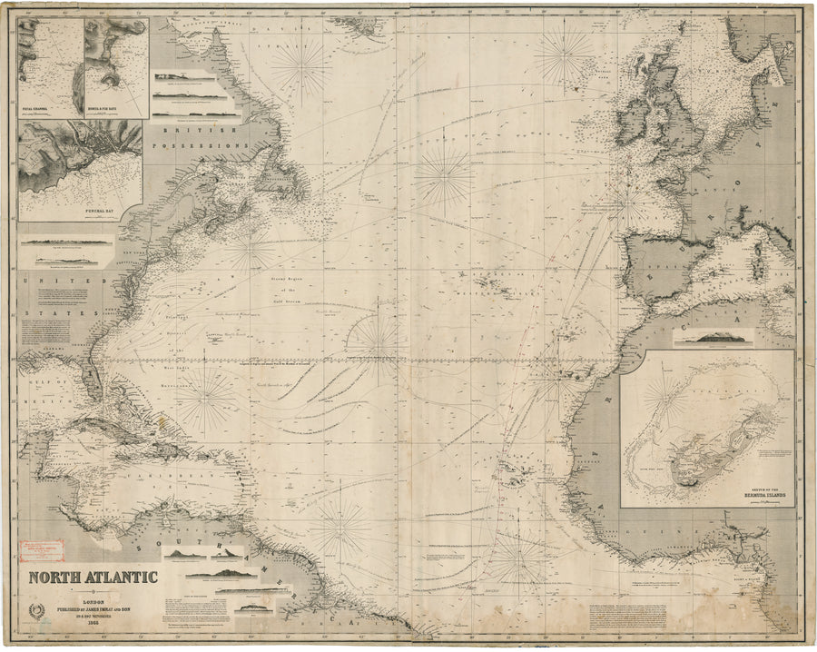 Atlantic Ocean Map Depth Chart