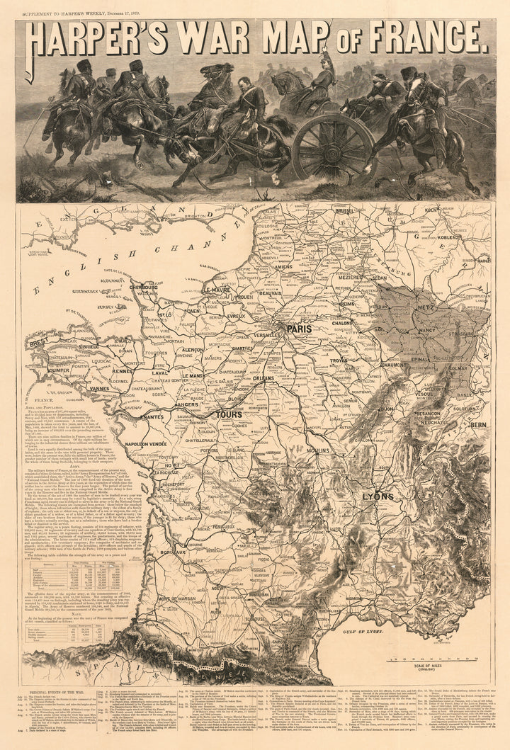 Harper's War Map of France, 1870 | Franco-Prussian War