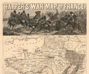 Harper's War Map of France, 1870 | Franco-Prussian War