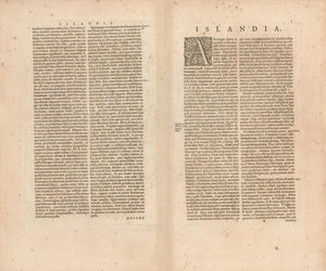 Antique Map of Iceland: Tabula Islandiae Auctore Georgio Carolo Flandro. Blaeu, 1640 | VERSO