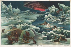 Antique Chromolithograph: the Arctic Zone by Levi Walter Yaggy, 1893