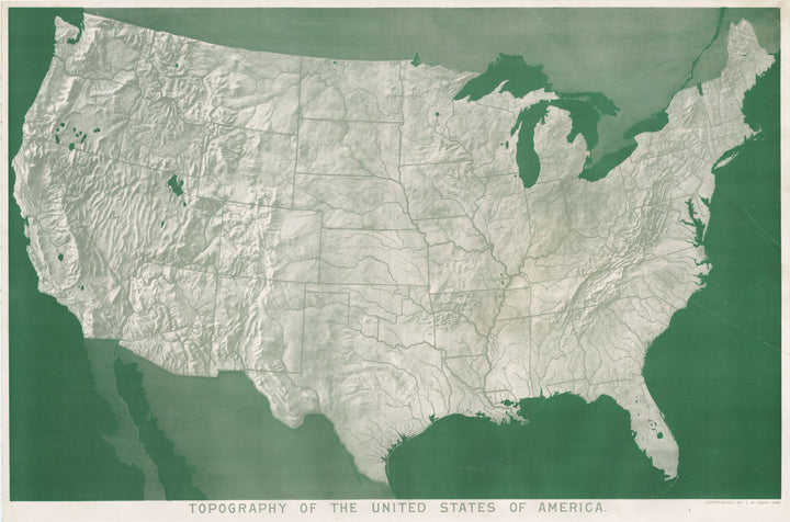 Topography of the United States of America by: Levi Walter Yaggy, 1893