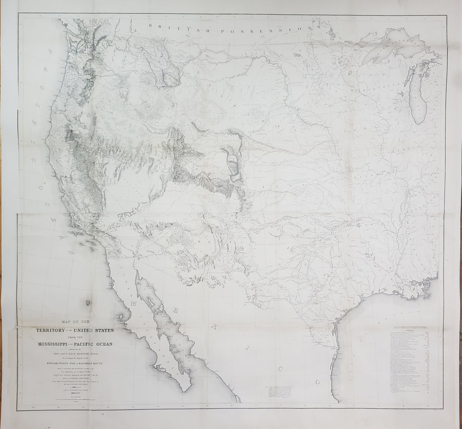 1857 Map of the Territory of the United States from the Mississippi to the Pacific Ocean