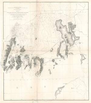 1855 / 1861 Map No 1 - 4 Railroad Survey from Green River, Utah to the Pacific Ocean - 41st Parallel
