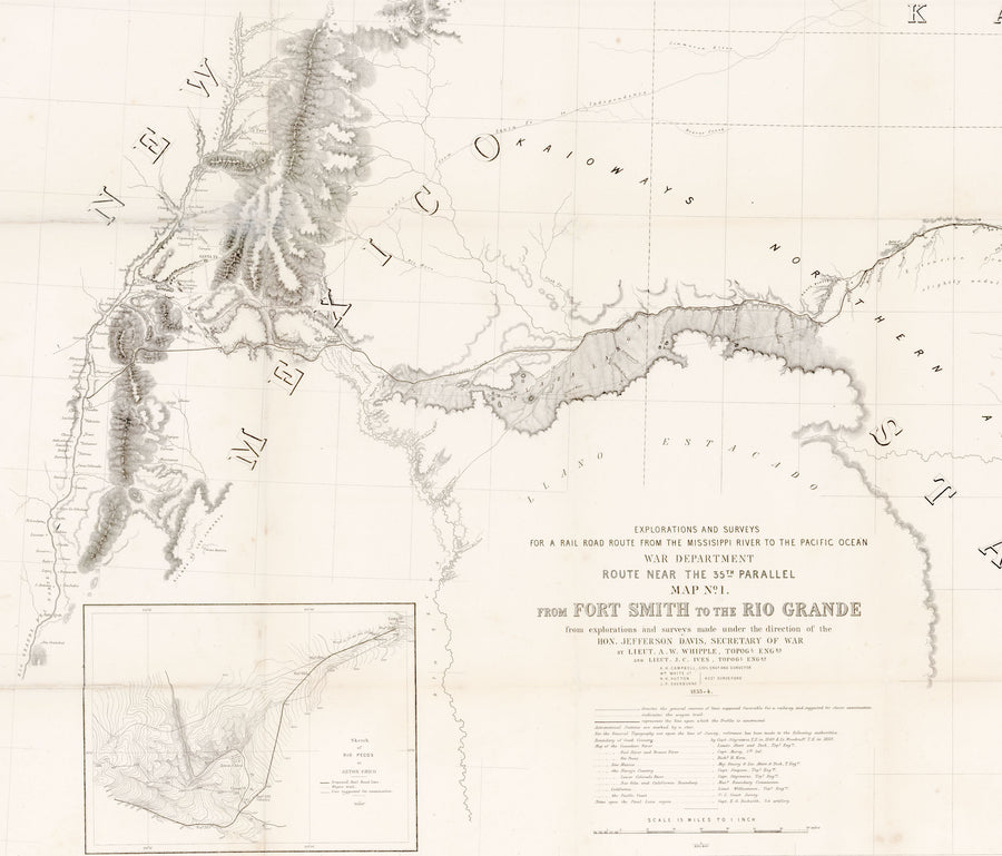 1853- 1854 / 1861 Explorations and Surveys for a Railroad Route from the Mississippi River to the Pacific Ocean... 35th Parallel