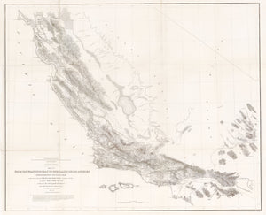 Antique Railroad Map / Survey: Map No.1 From San Francisco Bay to the Plains of Los Angeles by: John G. Parke, 1854-55