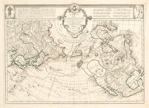1776 Carte des Nouvelles Decouvertes au Nord de la Mer du Sud...