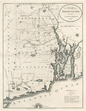 1796 the State of Rhode Island from the Latest Surveys