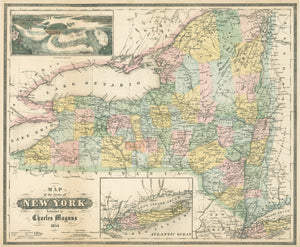 1854 Map of the State of New York