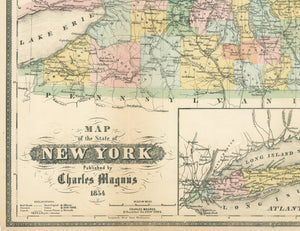 1854 Map of the State of New York