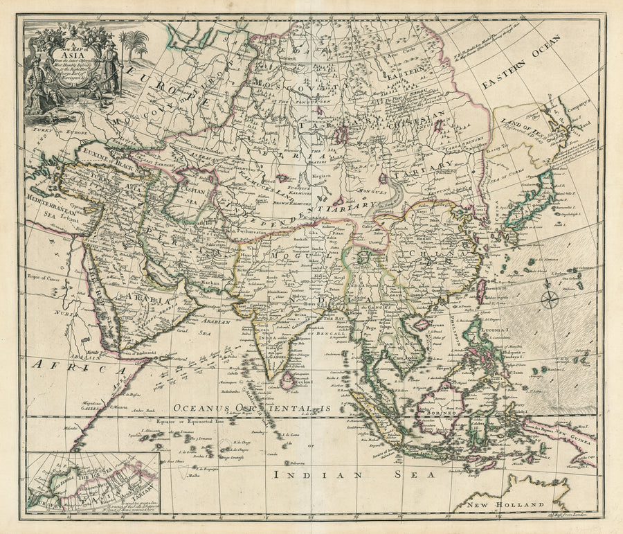 1721 A New Map of Asia...