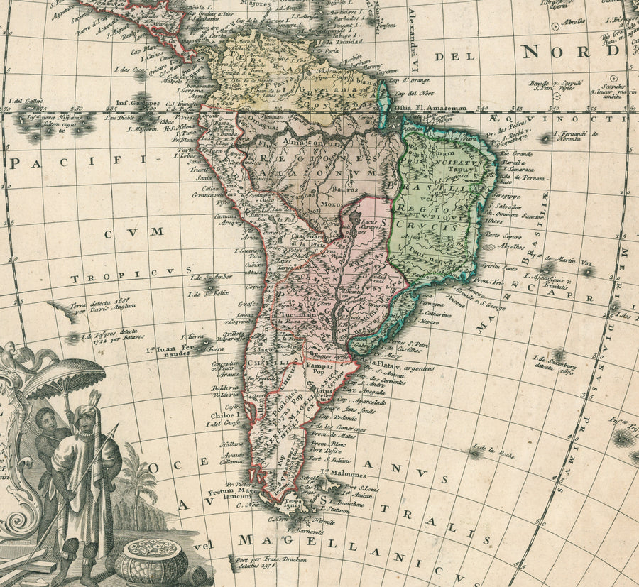 Americae Mappa Generalis By:  John Baptist Homann, 1746