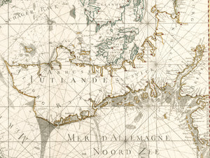 1693 Carte de la Mer de Dannemark et des Entrees dans la Mer Baltique...
