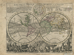 1730 A New Map of the Whole World with the Trade Winds