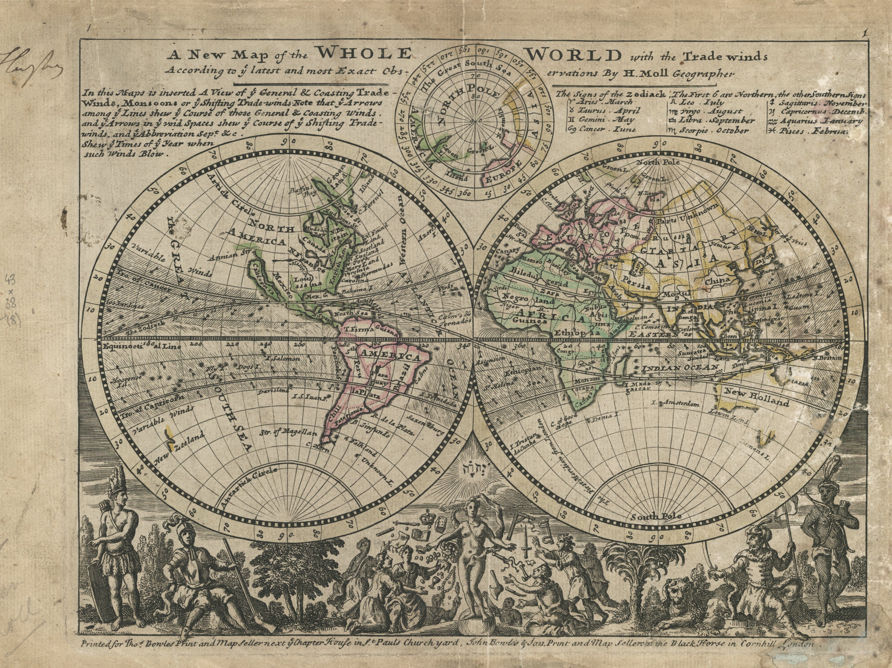 Mappemonde a l'usage du roy (World Map from 1720) | Poster