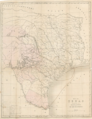 Antique Map of Texas Illustrating the Missions & Journeys of the Abbe Em. Domenech by: Edward Weller, 1858
