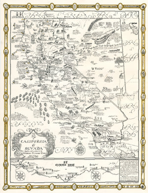 Pictorial Map: Some of the Story of California & Nevada By Peter Furse, 1962