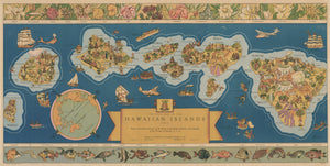 Dole Map of the Hawaiian Islands By: Hawaiian Pineapple Company, 1937