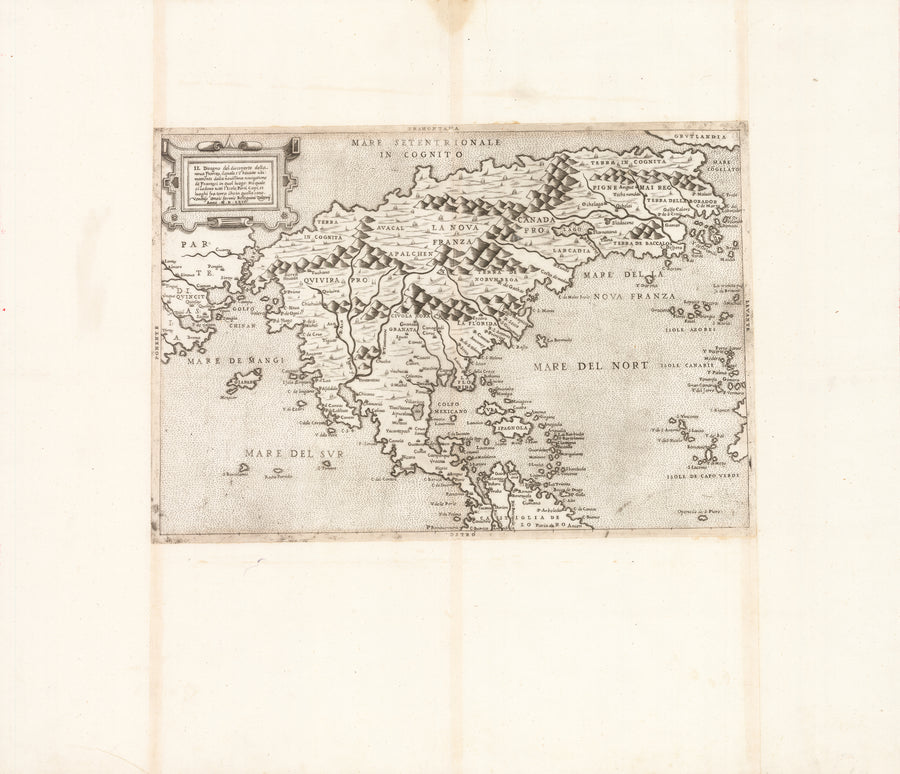 1566 Il Disegno del discoperto della nova Franza, il quale se havuto ultimamente dalla novissima navigatione dè Francesi in quel luogo