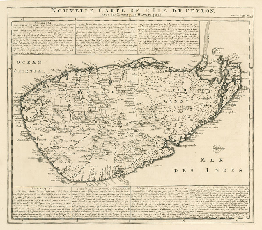 Nouvelle Carte de l’Ile de Ceylon by: Henri Chatelain, 1719