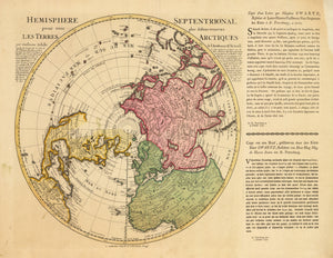 1740 Hemisphere Septentrional pour voir plus distinctement les Terres Arctiques & Hemisphere Meridional pour voir plus distinctement les Terres Australes