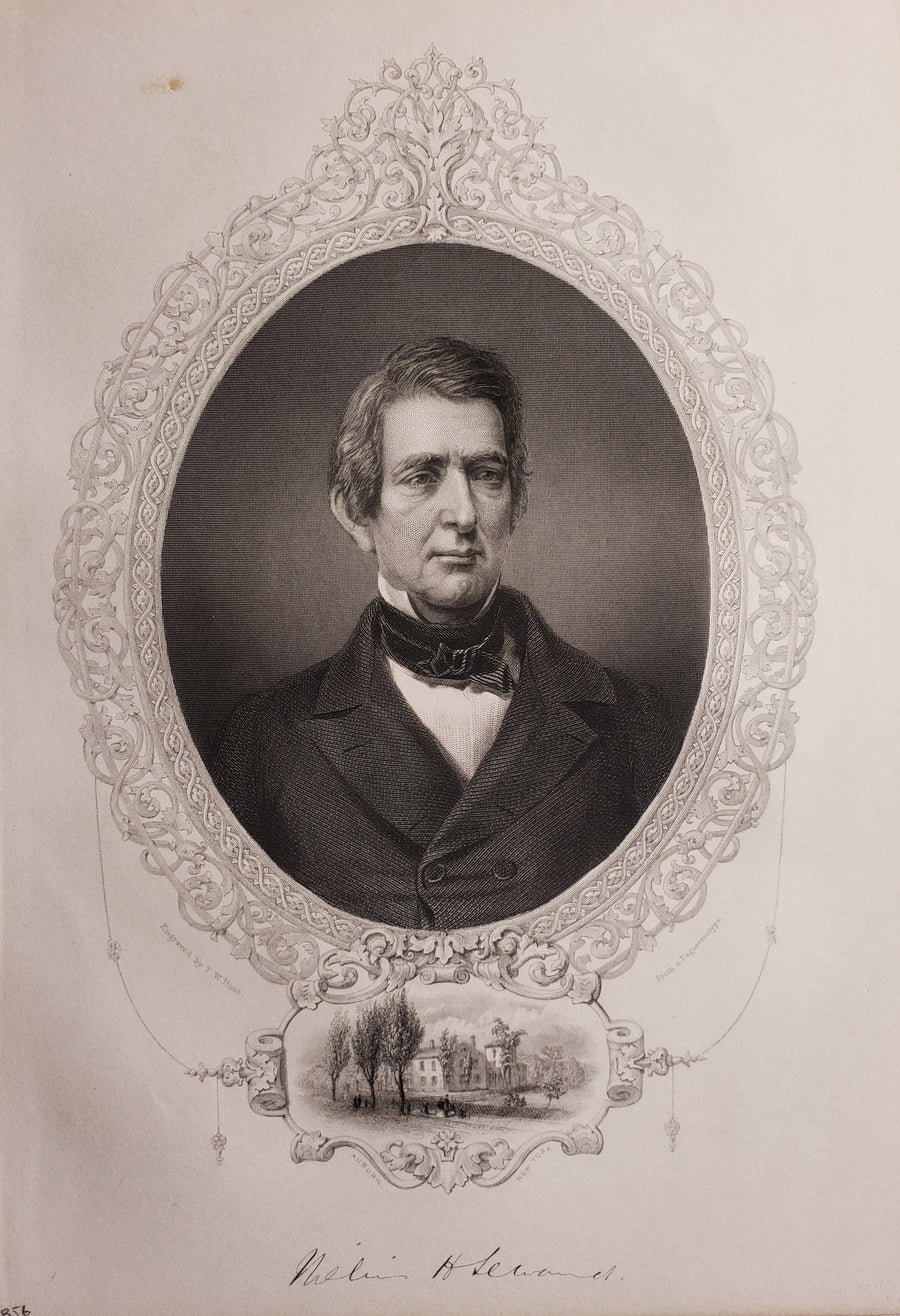 Antique Print of William Seward By: T.W. Hunt 1856