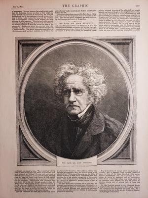 Antique print of Sir John Herschel by: The Graphic, 1871