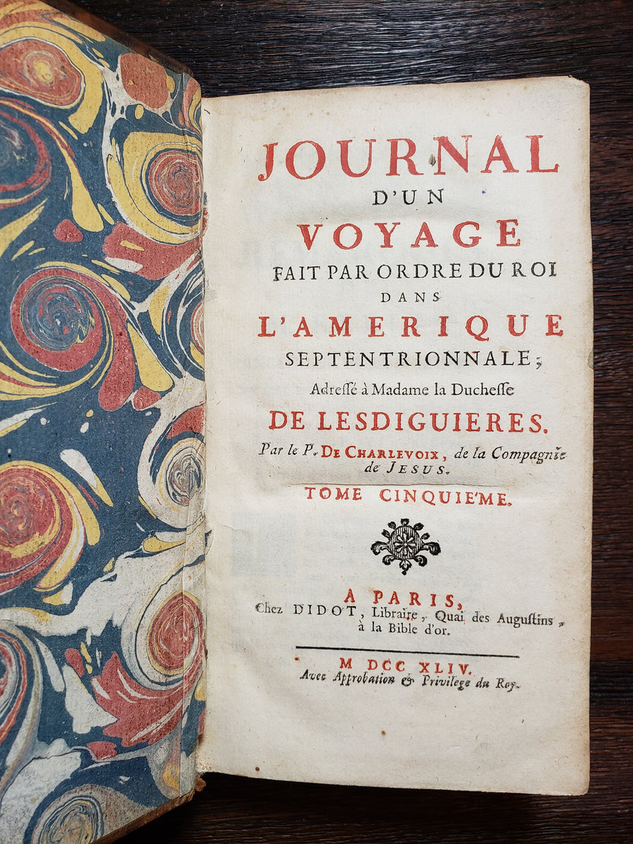 1744 Journal d'un voyage fait par ordre du Roi dans l'Amérique Septentrionnale