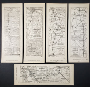 Inland Route from Los Angeles to San Francisco - Automobile Club of Souther California, 1923