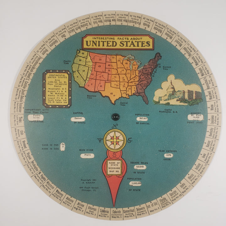 Interesting Facts About the United States - Statistical Wheel