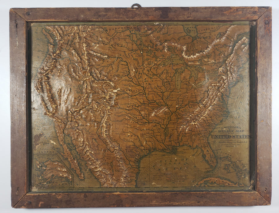1885 J. Schedler's Relief Map of the United States