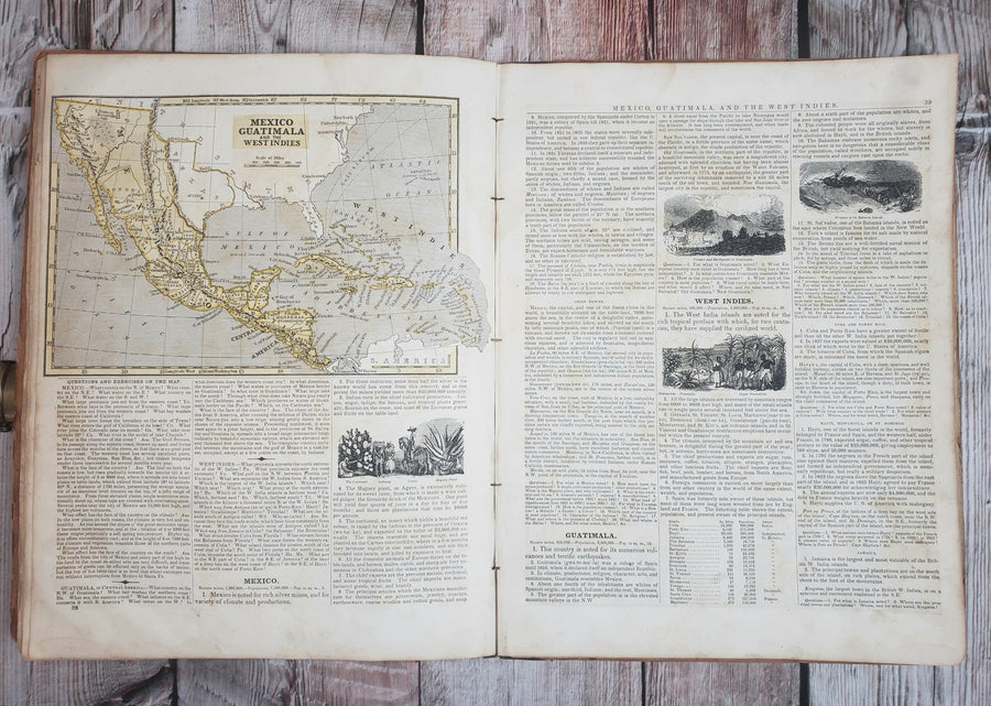 1845 Morse's School of Geography Illustrated with Geographic Maps.