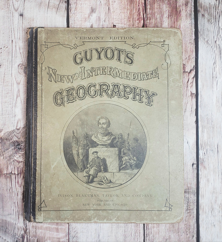1882 Guyot's New Intermediate Geography - Vermont Edition