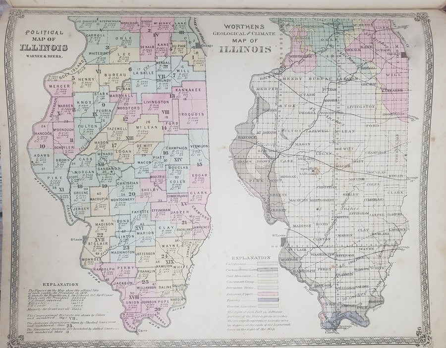 1874 Atlas of McLean Co. and the State of Illinois...