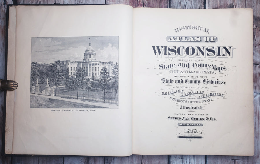 Wisconsin History Lesson Example Illustrated Historical Atlas of Wisconsin By: Snyder Van Vechten, 1878 ...