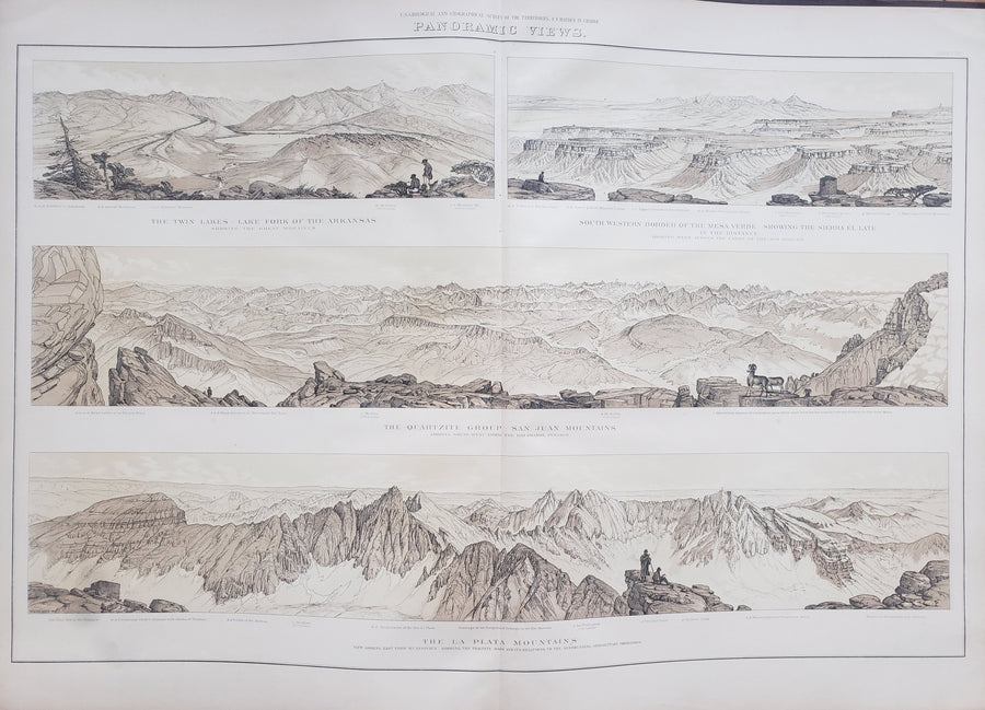 Geological and Geographical Atlas of Colorado by: F.V. Hayden, 1881 - Panoramic Views