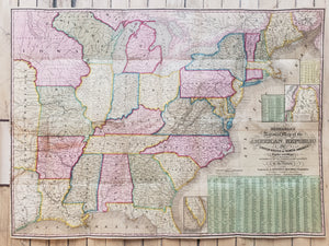 1843 Mitchell's National Map of the United States