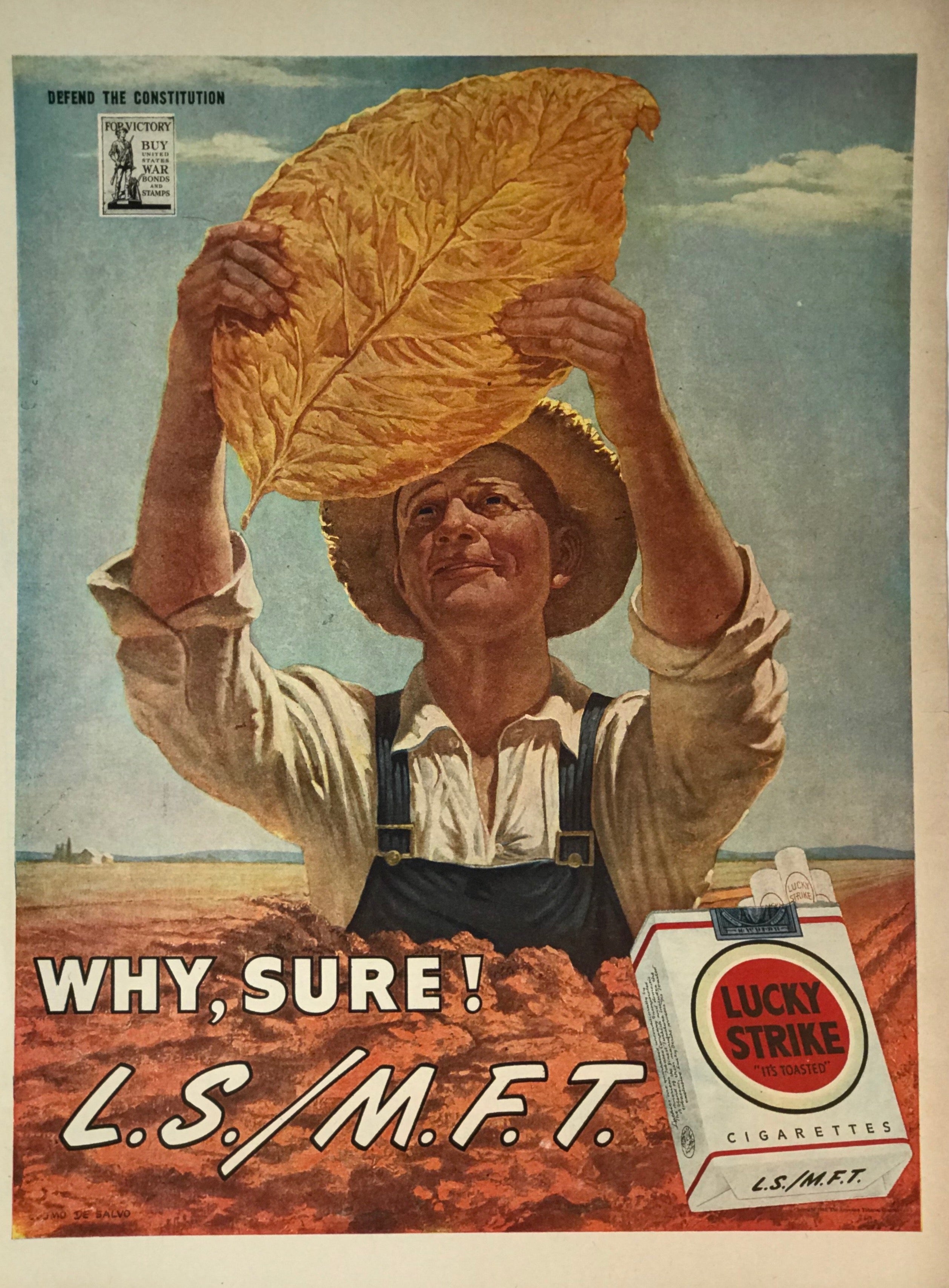 WWII Era Fortune Magazine Advertisement for Lucky Strike