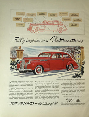 WWII Era Full Page Advertisement for Packard Automotive’s Deluxe Family Sedan