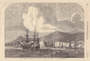 1857 Arrival of the Gun-Boat Flotilla at Madeira, En Route for China