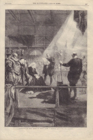 “Execution of Mary Queen of Scots,” From a Drawing by J. Gilbert, 1861
