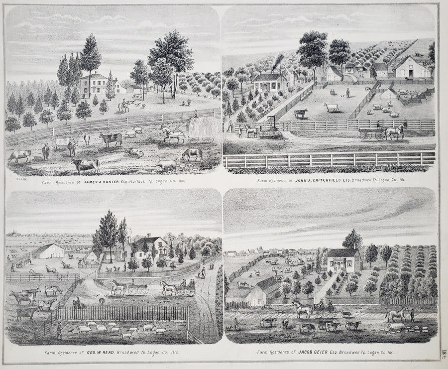 1873 scenes of 4 Farm Residences